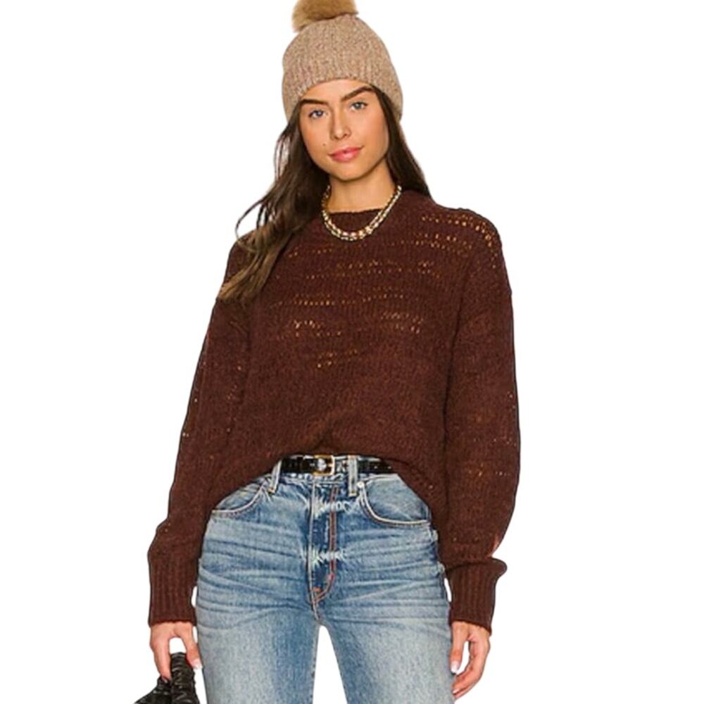 Rails Size S Reagan Sweater Raisin Baby Alpaca Wool Loose Knit